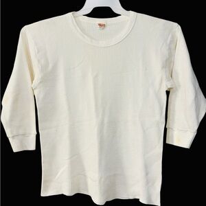 Vintage 1970s Cascade Thermal Undershirt White Grunge Stained Size XL